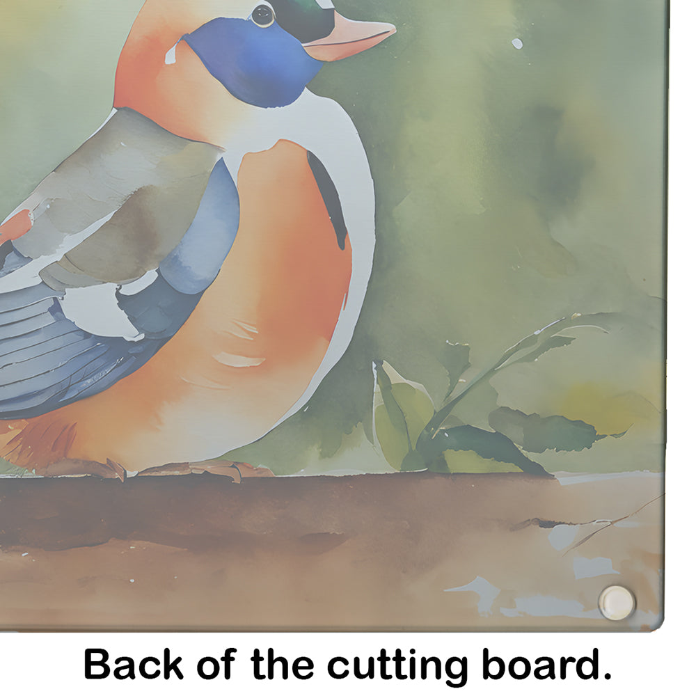 Mandarin Duck Glass Cutting Board