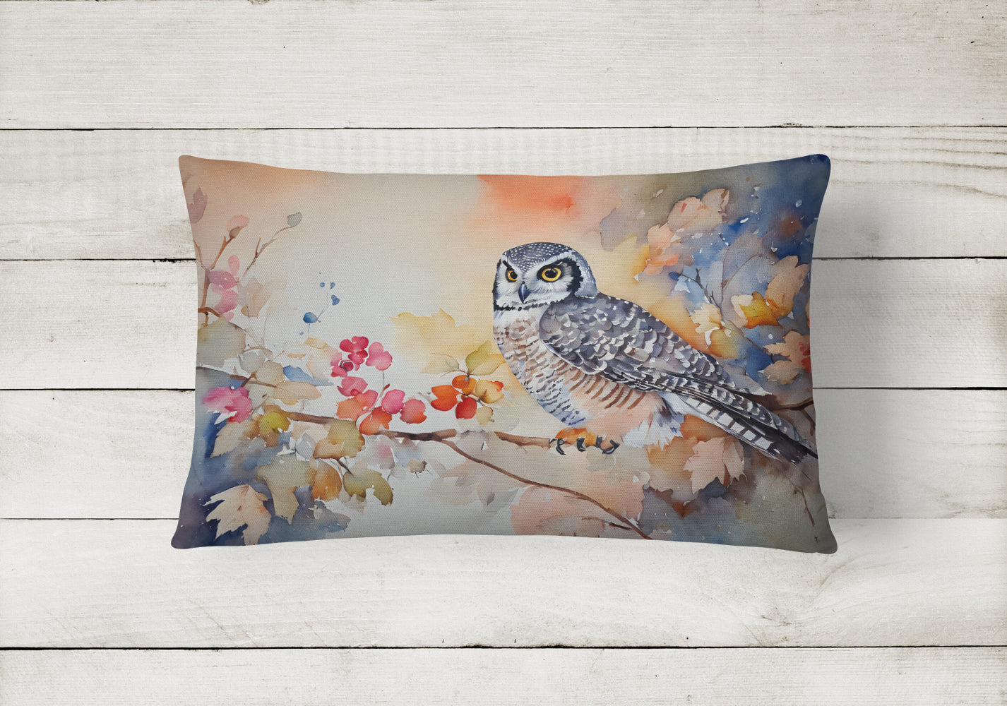 Northern Hawk Owl Throw Pillow