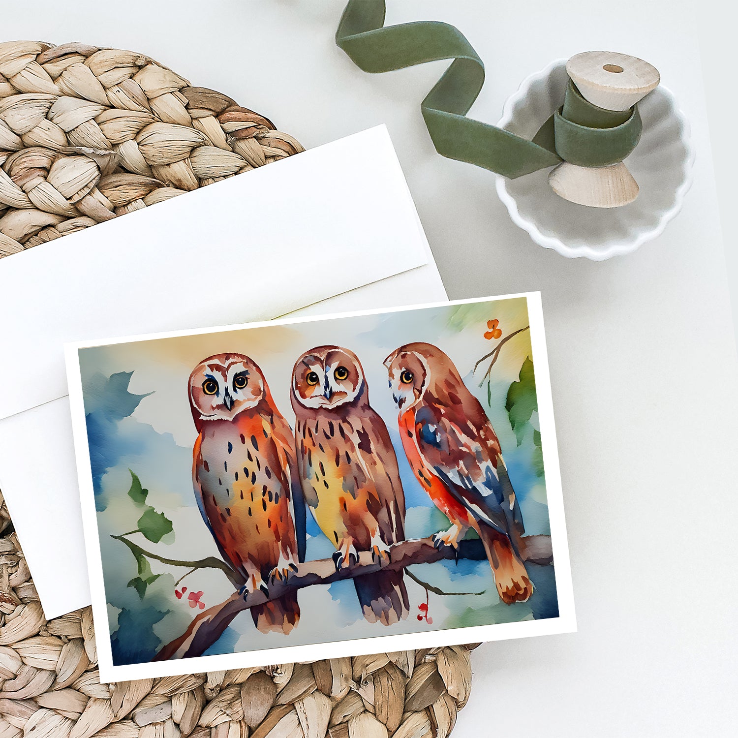 Buy this Owls Greeting Cards Pack of 8