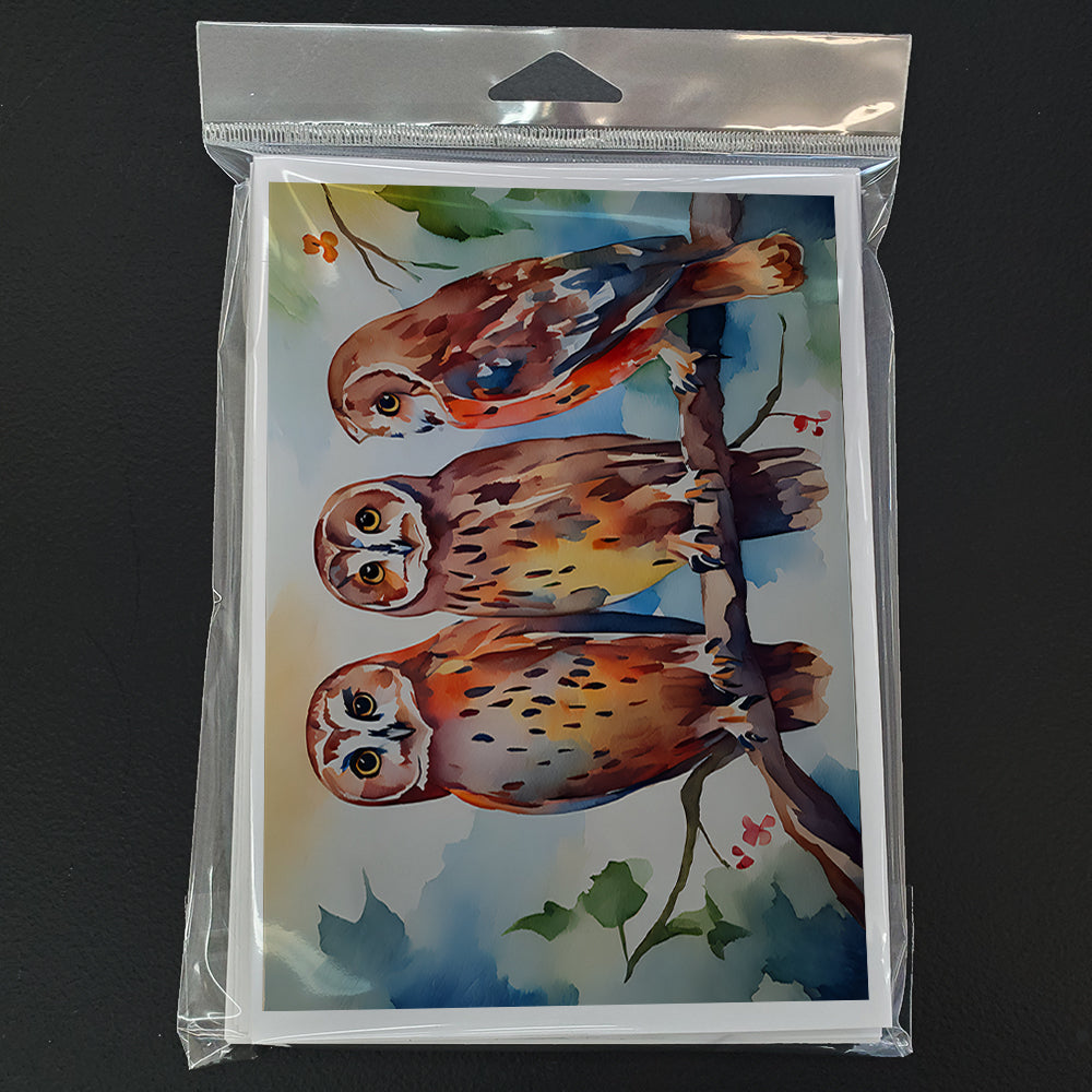 Owls Greeting Cards Pack of 8