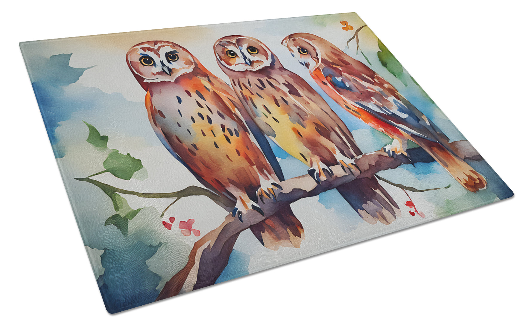 Buy this Owls Glass Cutting Board