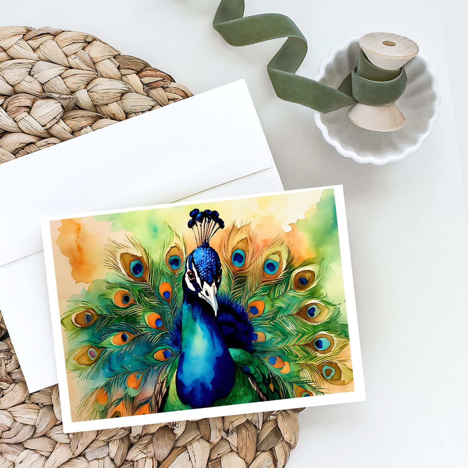 Buy this Peacock Greeting Cards Pack of 8