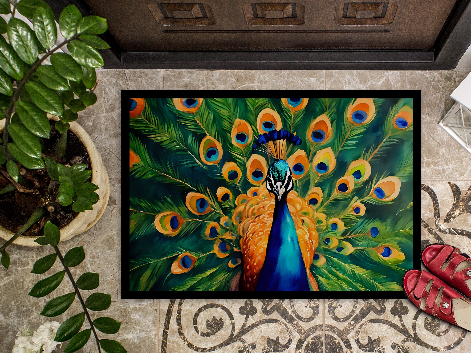 Peacock Doormat