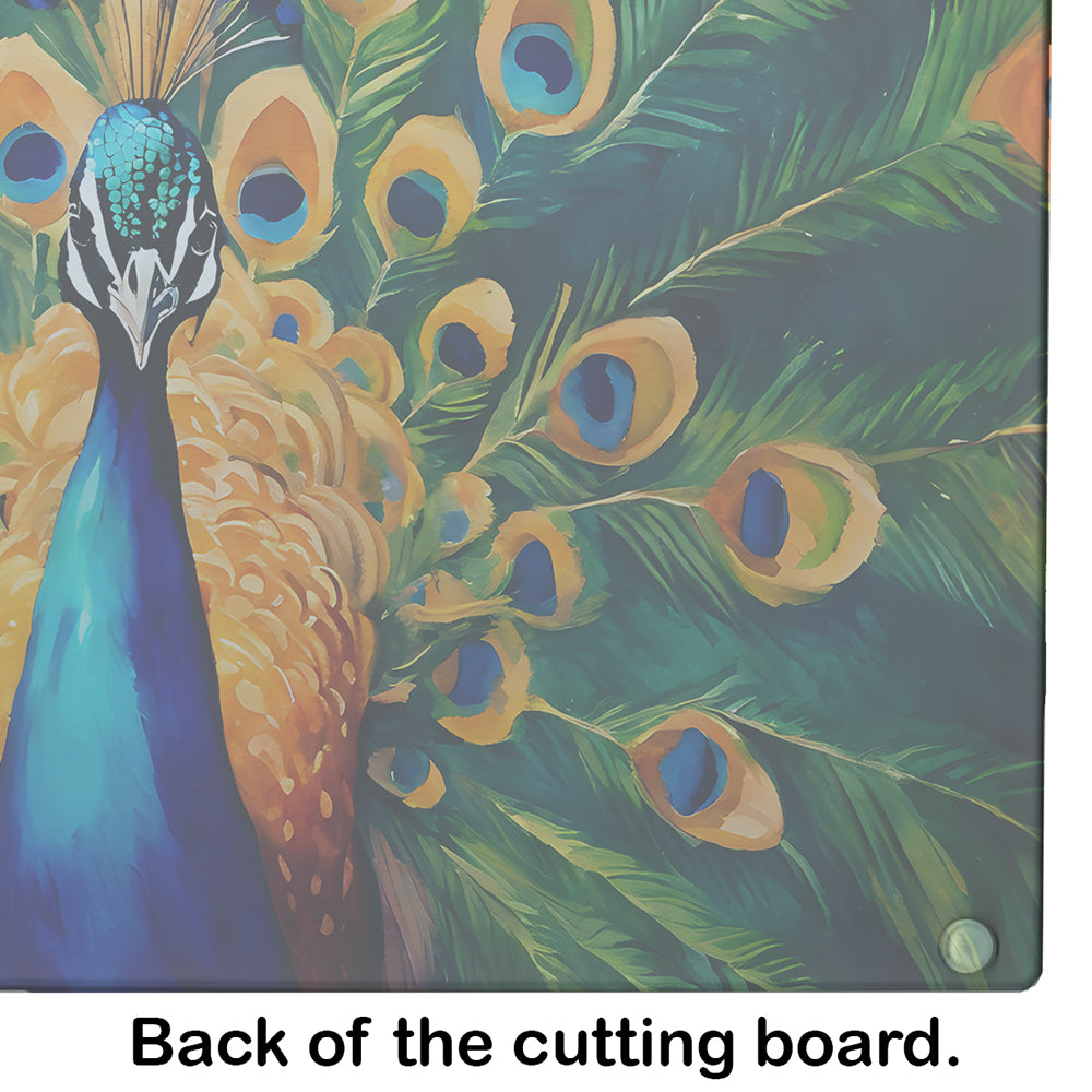 Peacock Glass Cutting Board