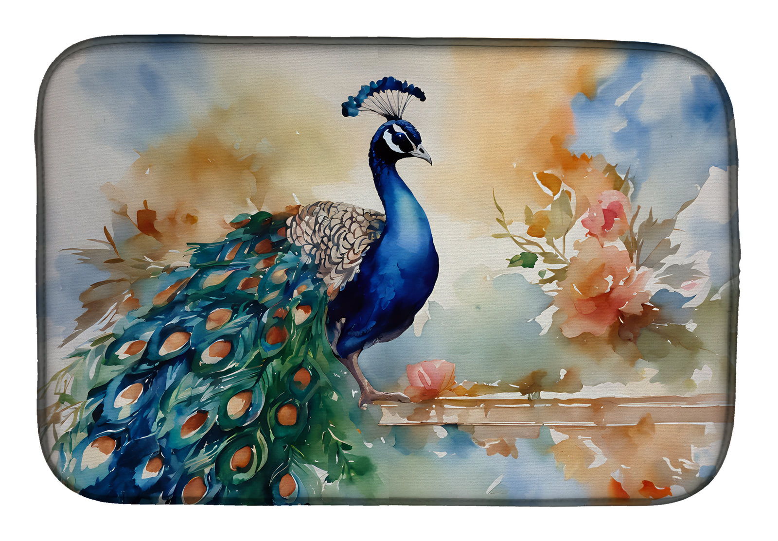 Buy this Peacock Dish Drying Mat