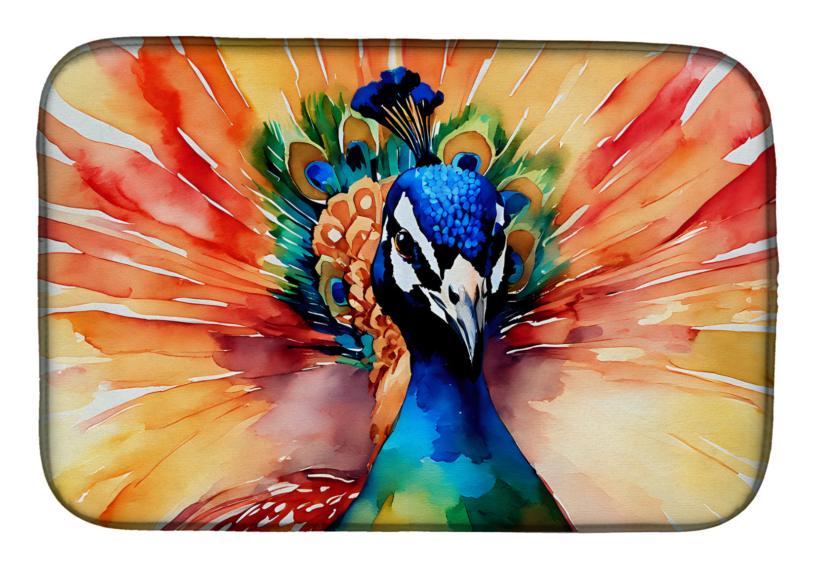 Buy this Peacock Dish Drying Mat