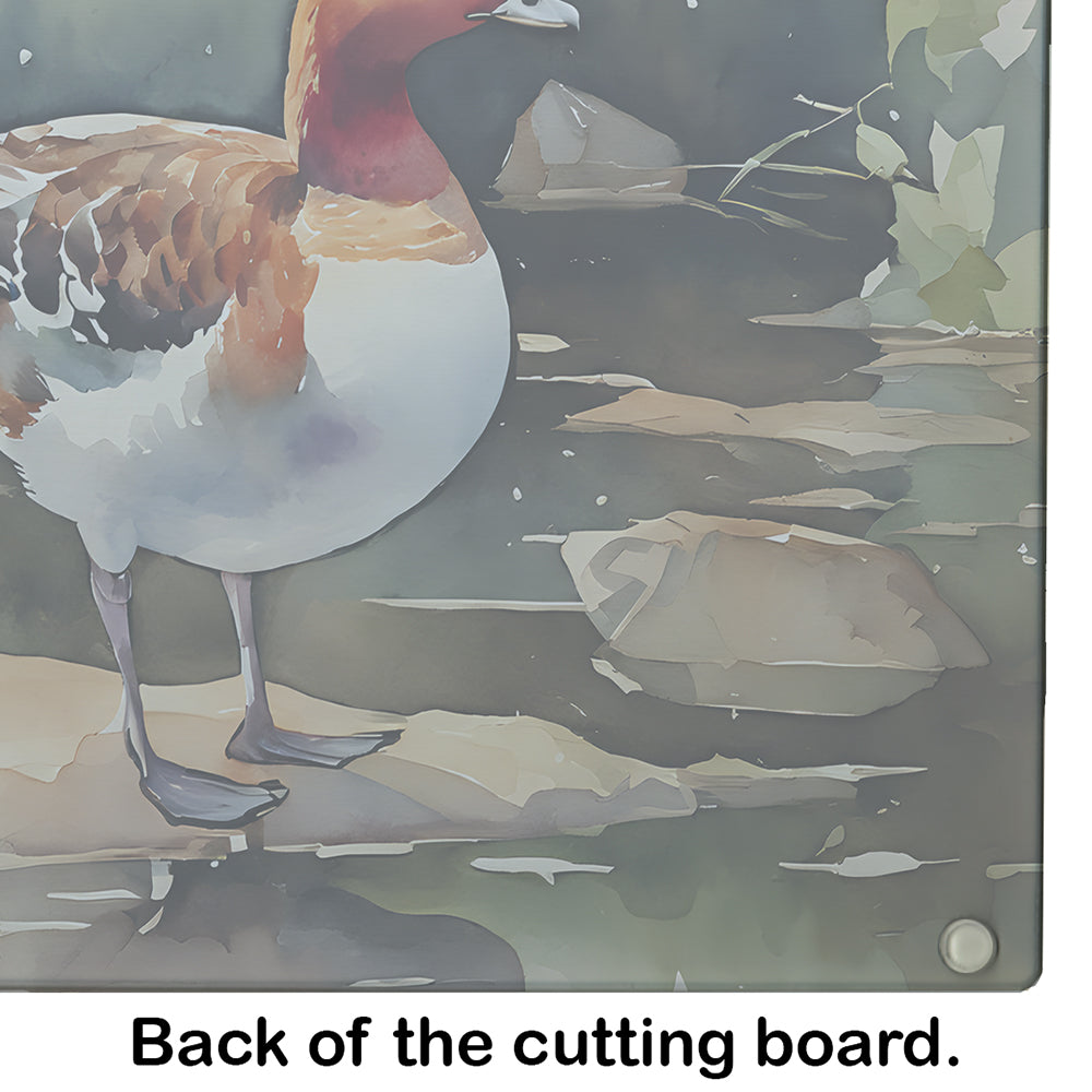 Redhead Duck Glass Cutting Board