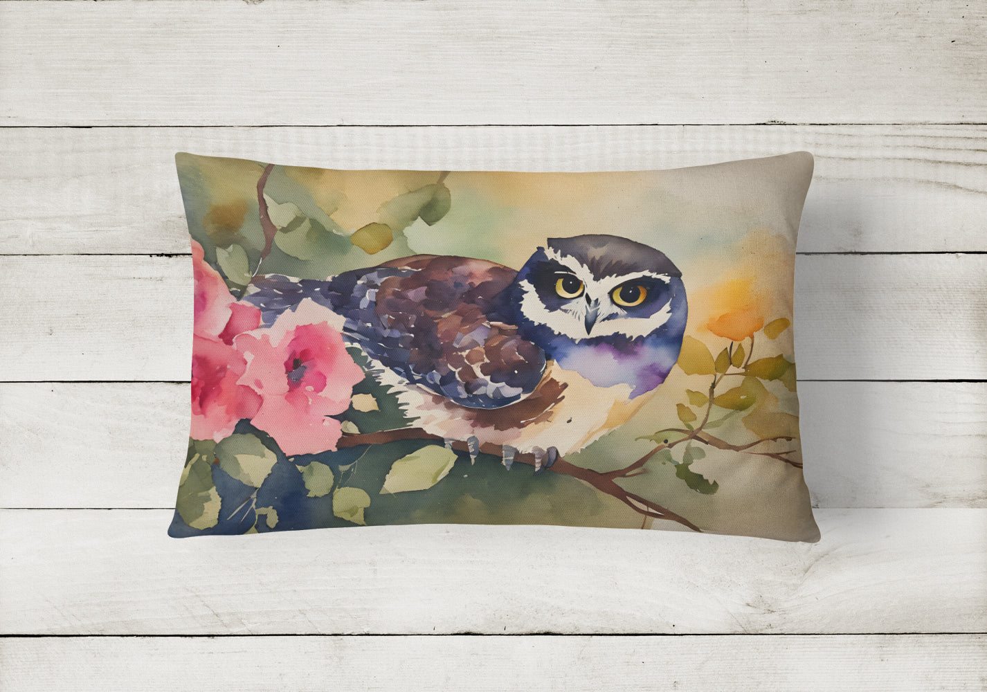 Spectacled Owl Throw Pillow
