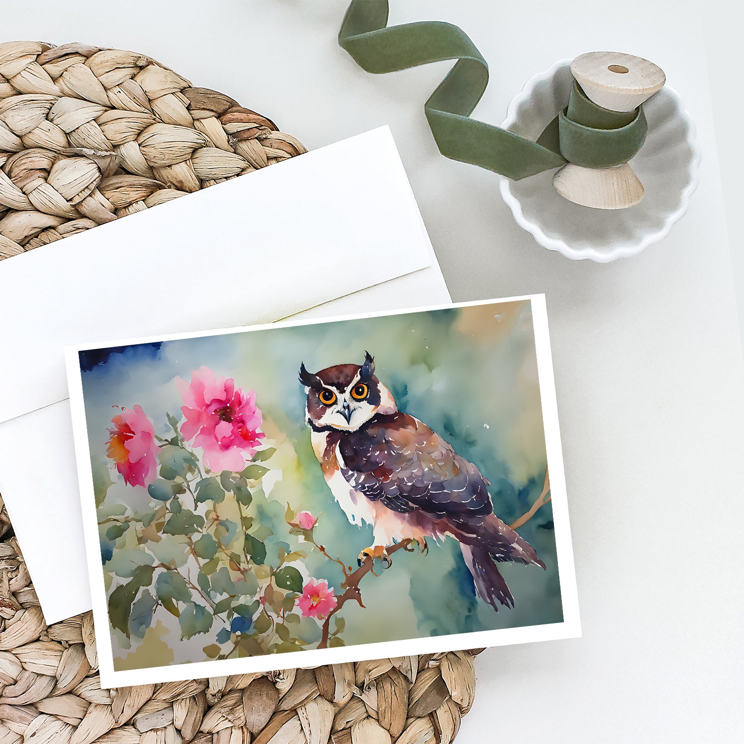 Spectacled Owl Greeting Cards Pack of 8