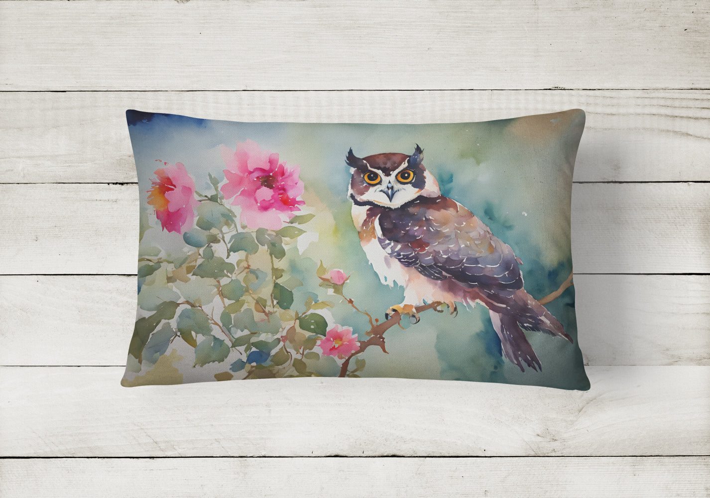 Spectacled Owl Throw Pillow