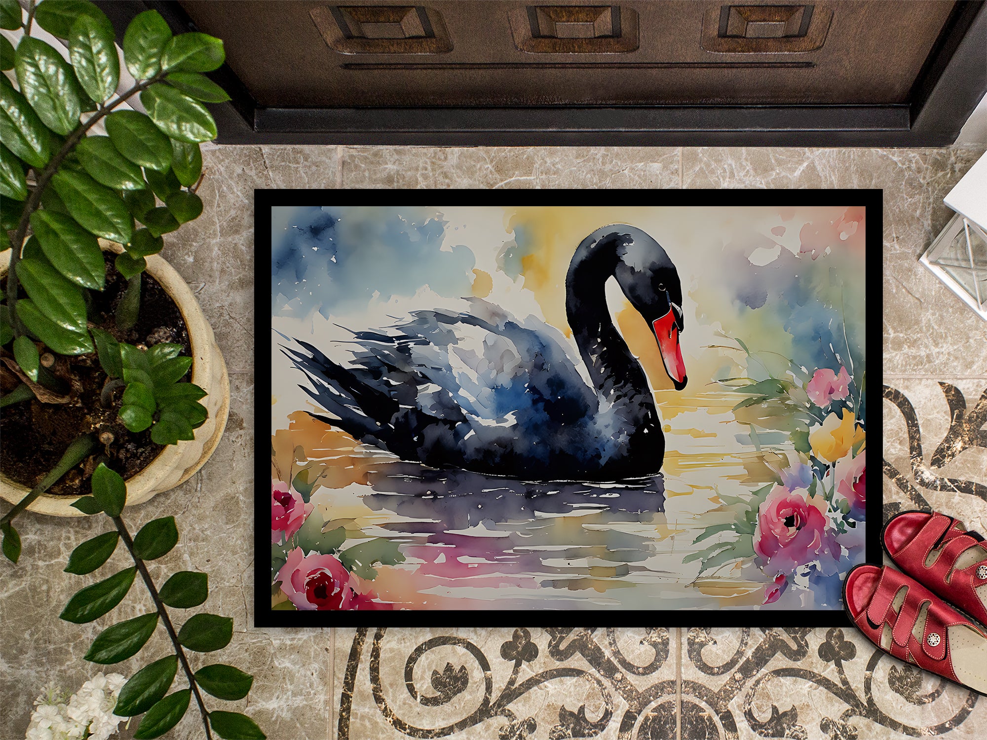 Black Swan Doormat