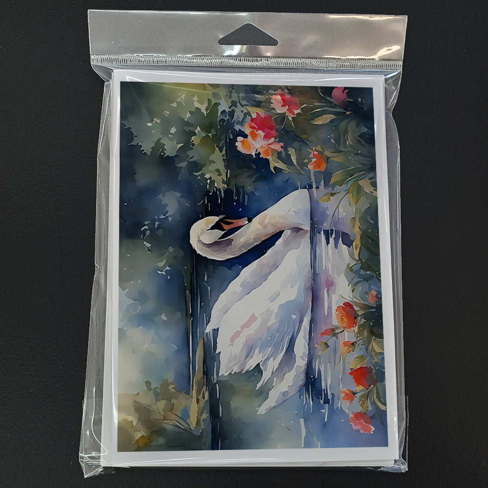 Swan Greeting Cards Pack of 8