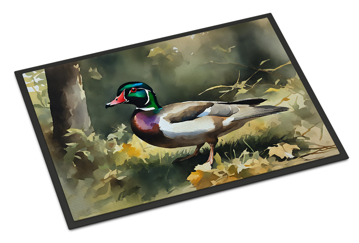 Caroline's Treasures Wood Duck Doormat - 18X27 Indoor / Outdoor Rug | Made in USA