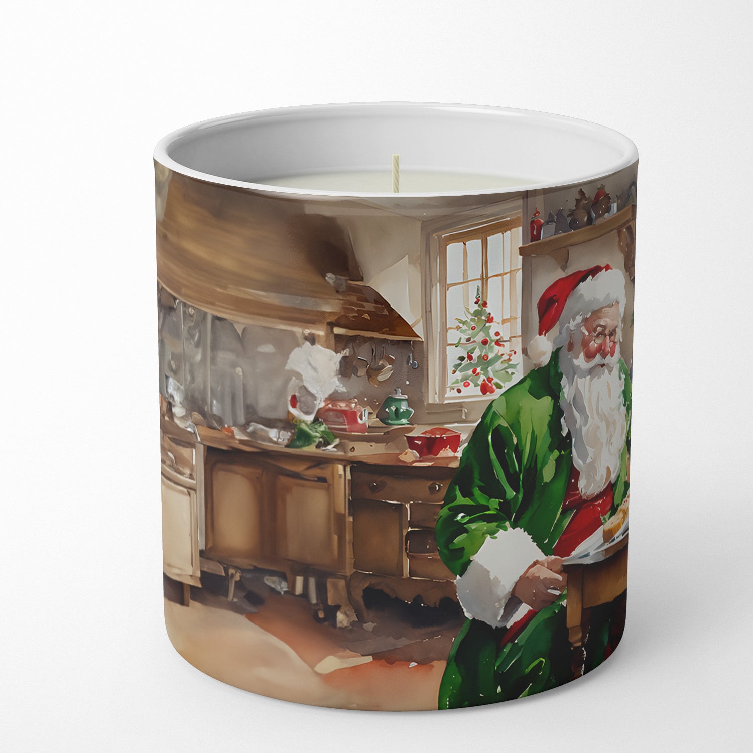 Cookies with Santa Claus Father Christmas Decorative Soy Candle