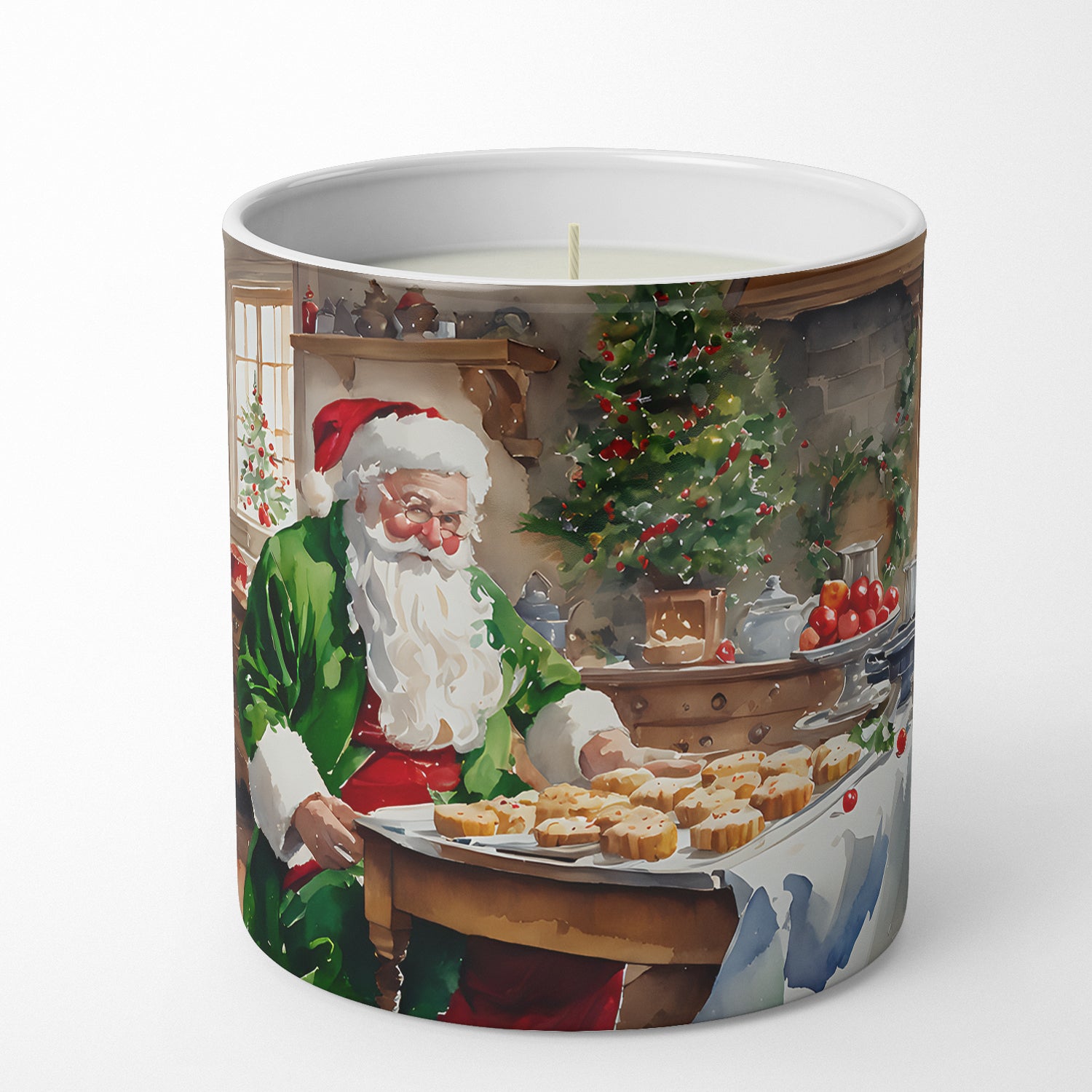 Buy this Cookies with Santa Claus Father Christmas Decorative Soy Candle