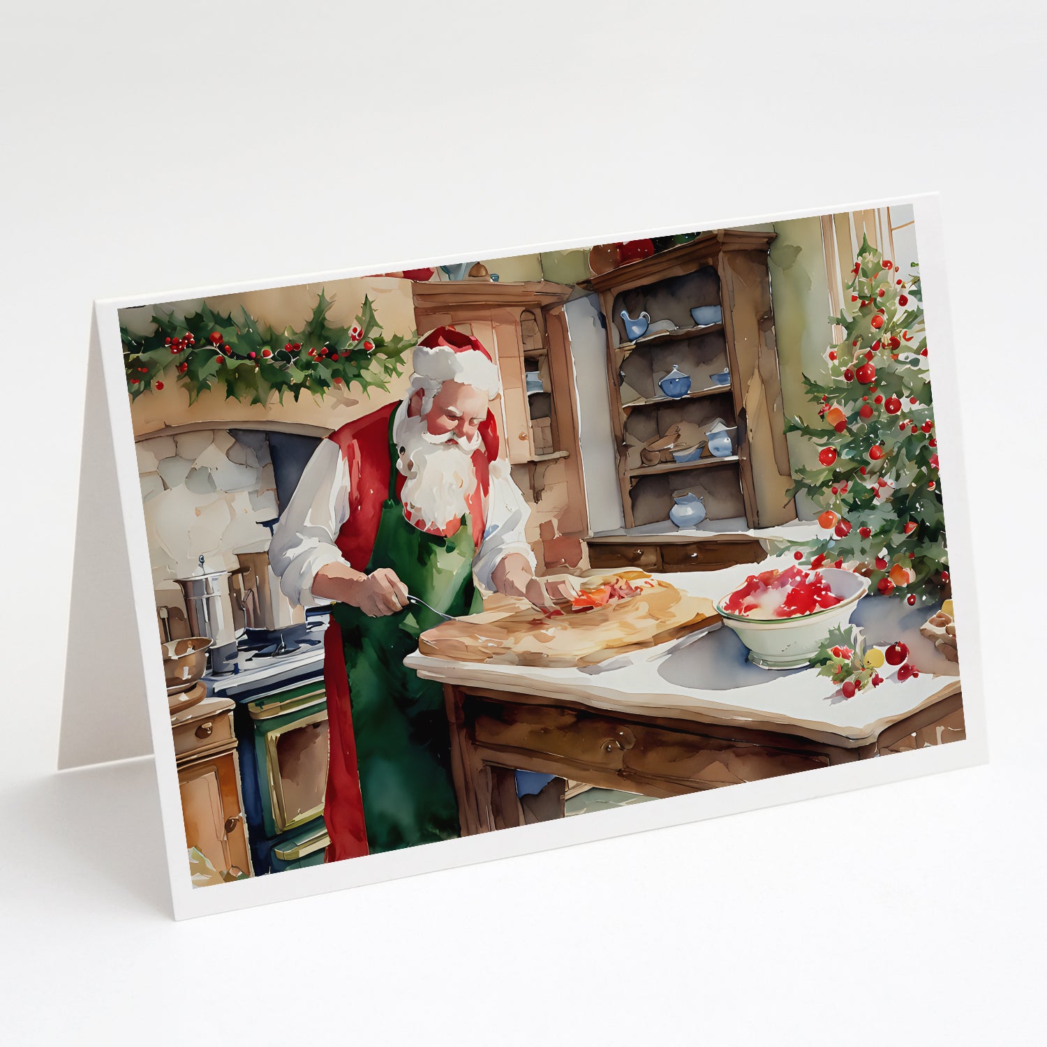 Buy this Cookies with Santa Claus Greeting Cards Pack of 8