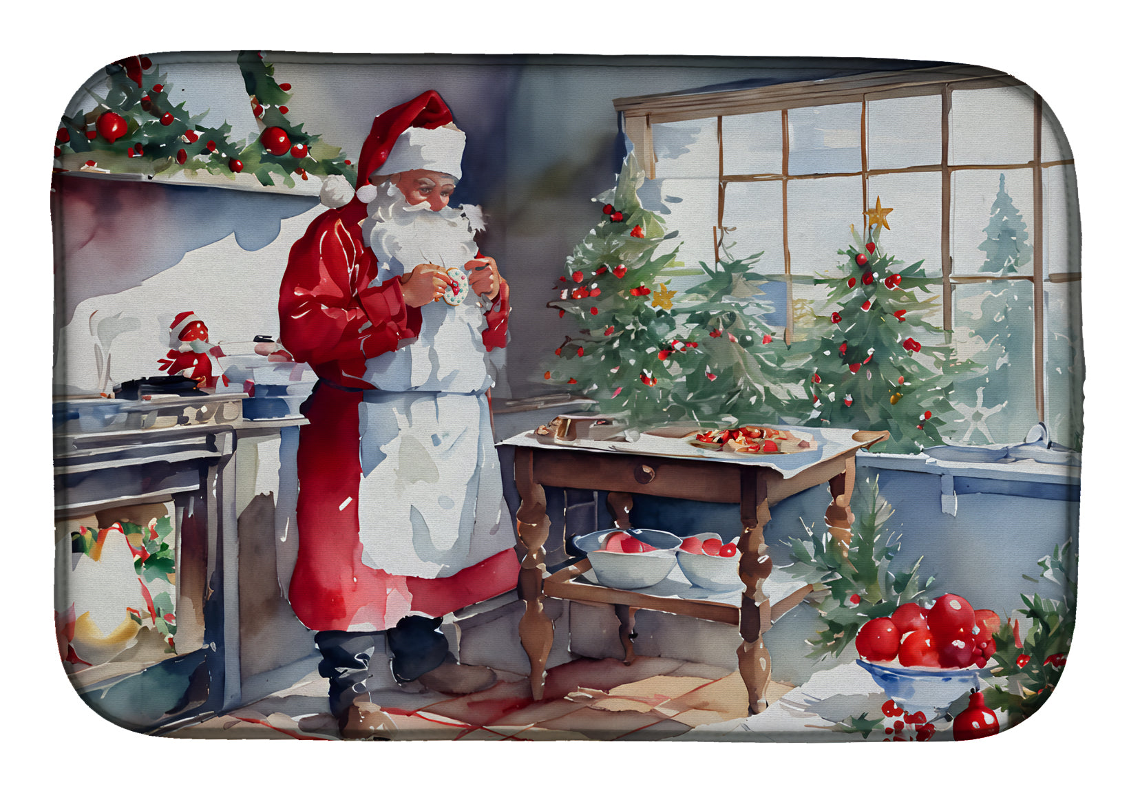 Buy this Cookies with Santa Claus Dish Drying Mat