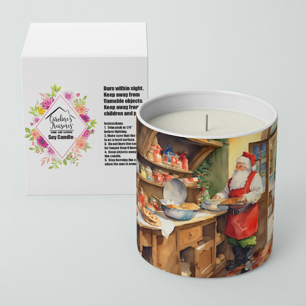 Caroline's Treasures Cookies with Santa Claus Decorative Soy Candle