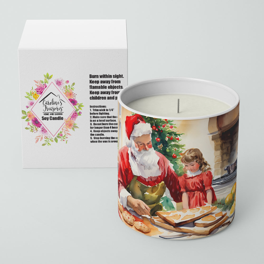 Caroline's Treasures Cookies with Santa Claus Decorative Soy Candle