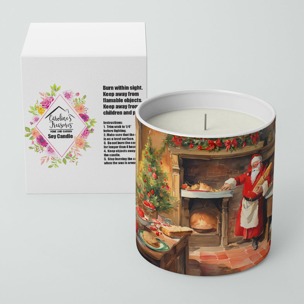 Caroline's Treasures Cookies with Santa Claus Decorative Soy Candle