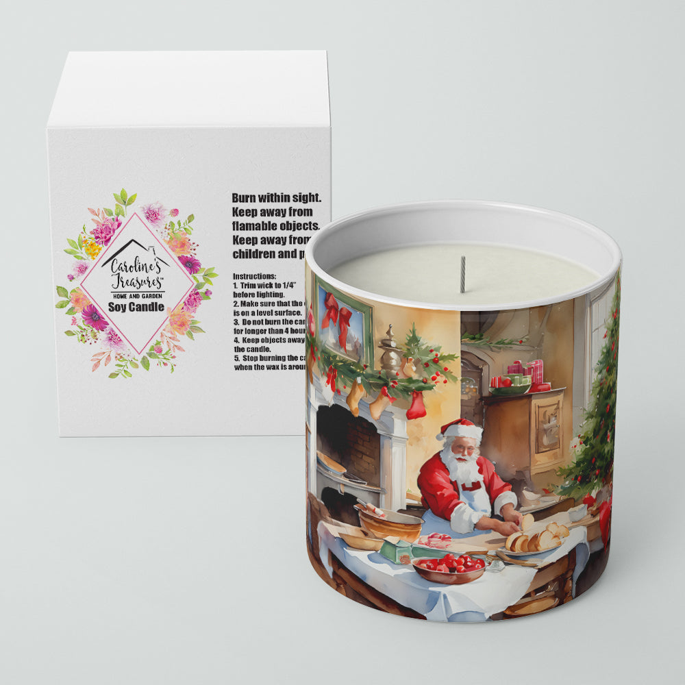 Caroline's Treasures Cookies with Santa Claus Decorative Soy Candle