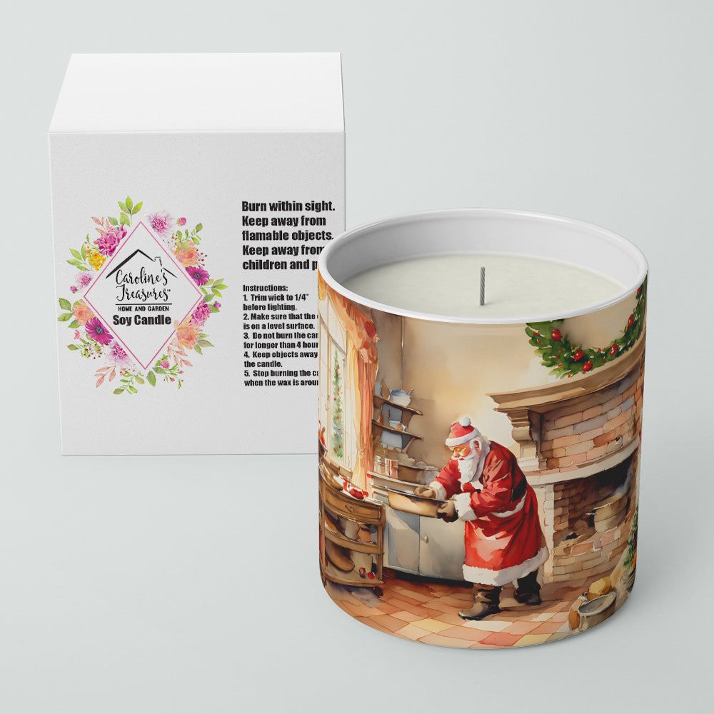 Caroline's Treasures Cookies with Santa Claus Decorative Soy Candle