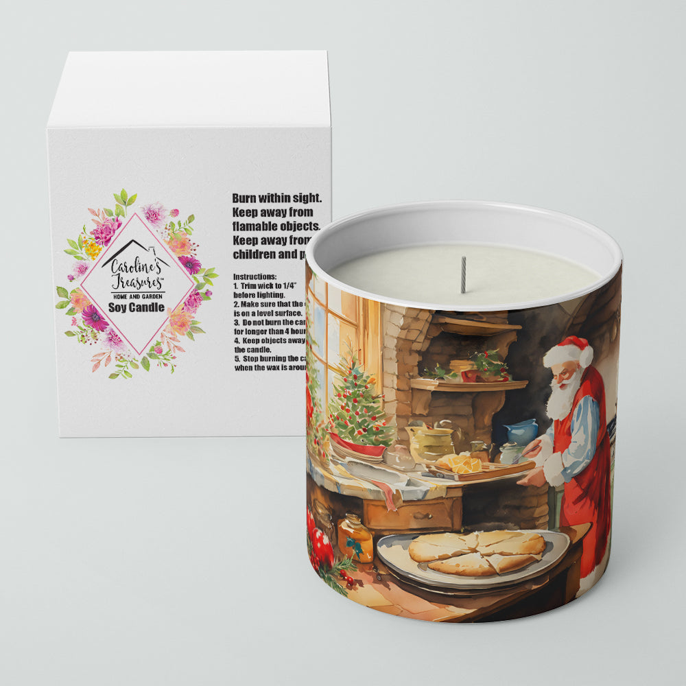 Caroline's Treasures Cookies with Santa Claus Decorative Soy Candle