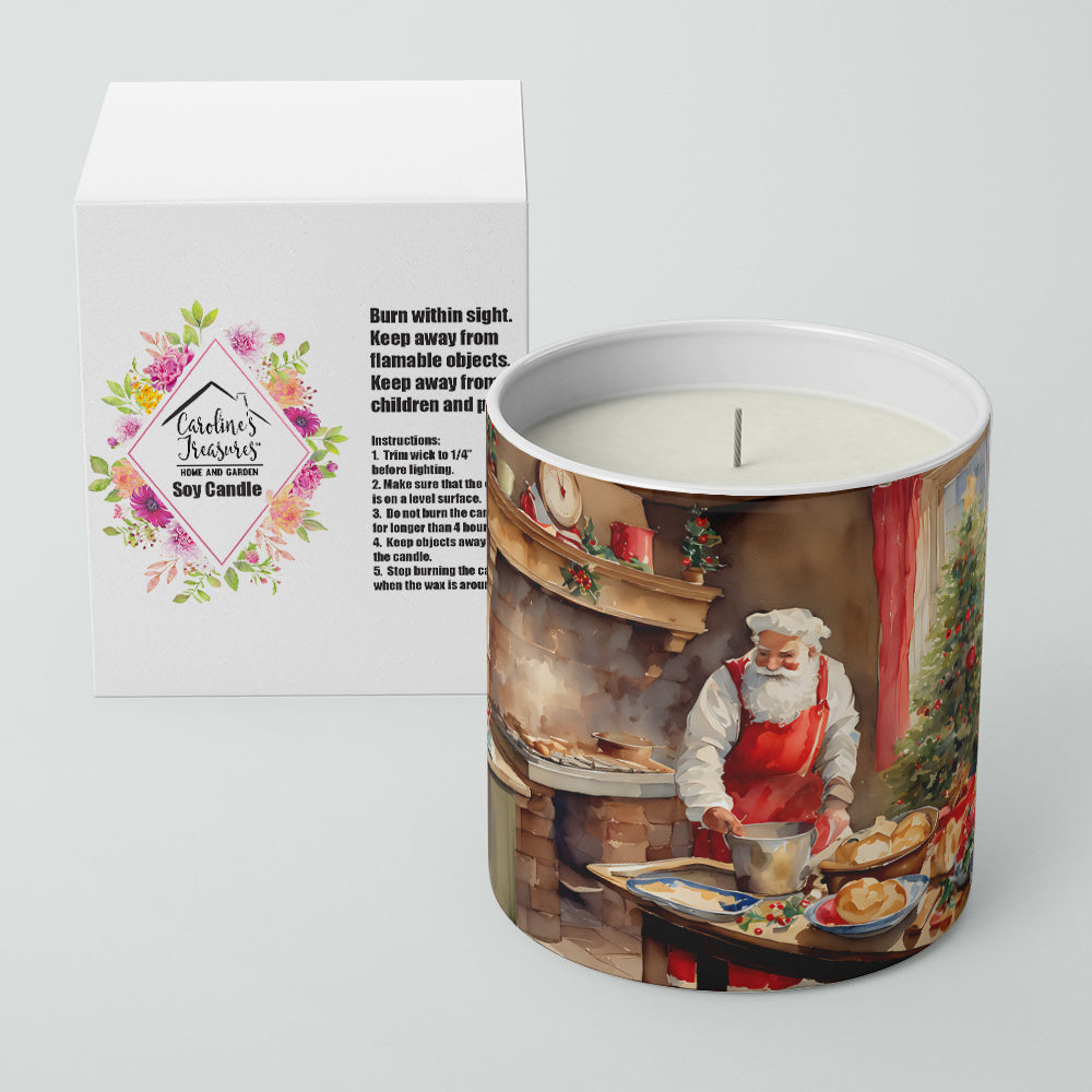 Caroline's Treasures Cookies with Santa Claus Decorative Soy Candle