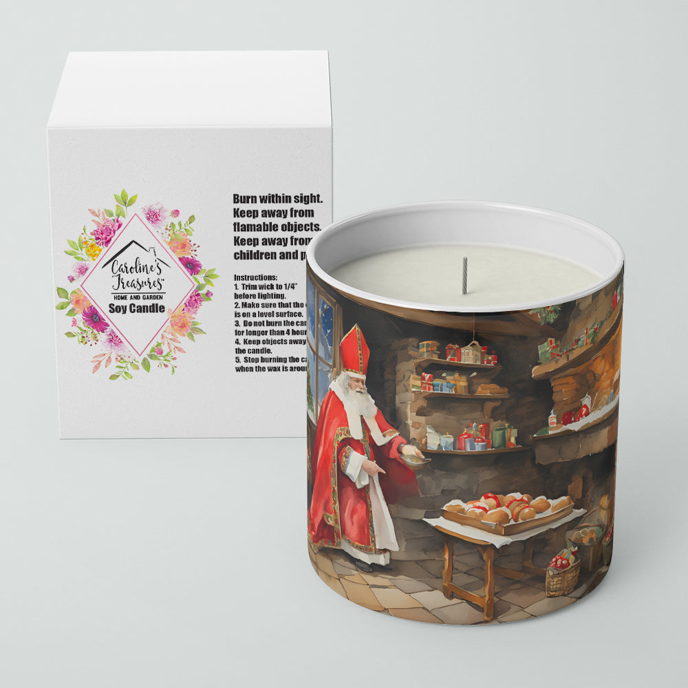 Caroline's Treasures Cookies with Santa Claus Sinterklaas Decorative Soy Candle