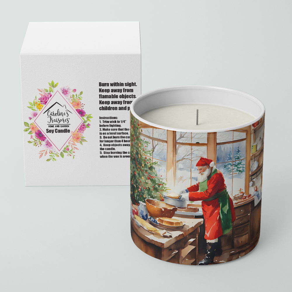 Caroline's Treasures Cookies with Santa Claus Weihnachtsmann Decorative Soy Candle