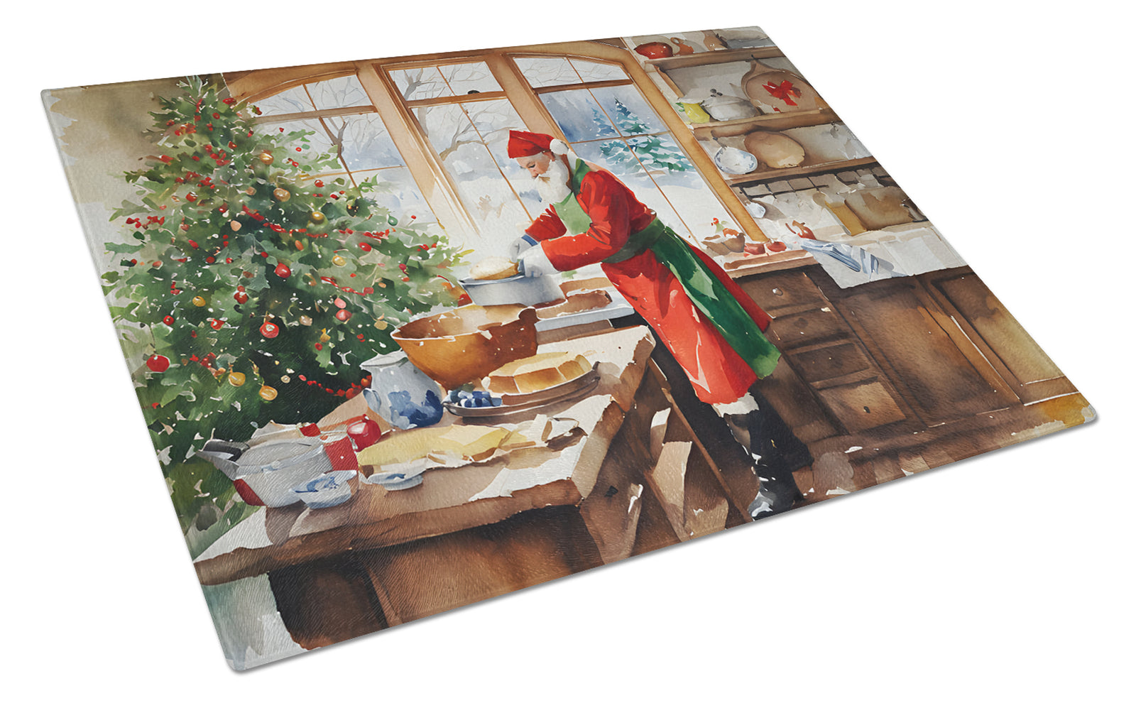 Buy this Cookies with Santa Claus Weihnachtsmann Glass Cutting Board Large