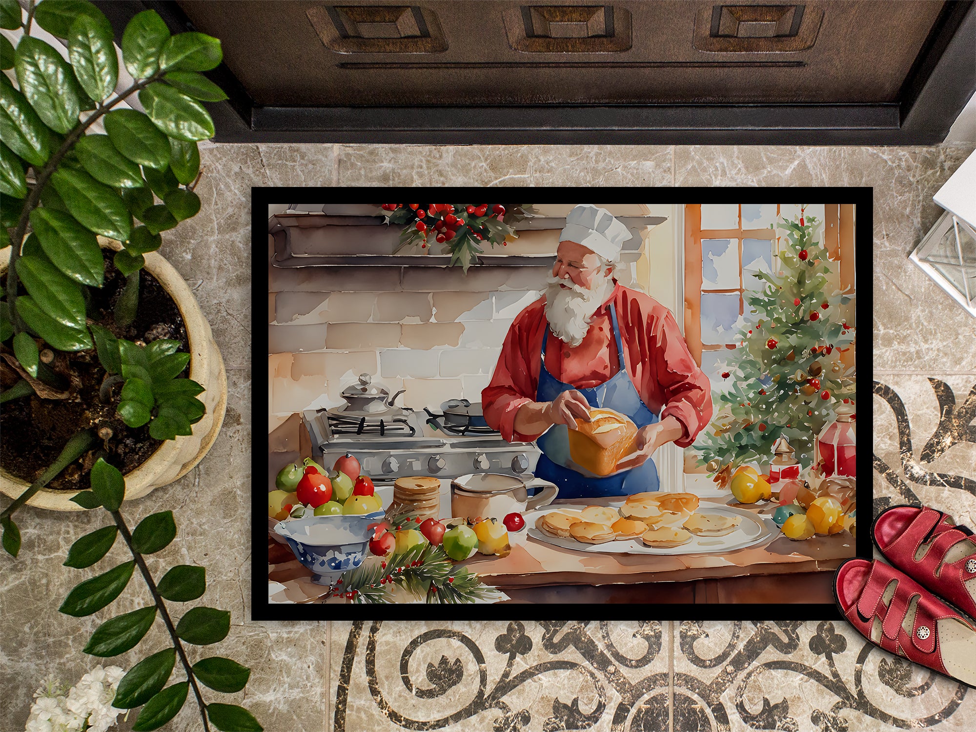 Cookies with Santa Claus Weihnachtsmann Doormat