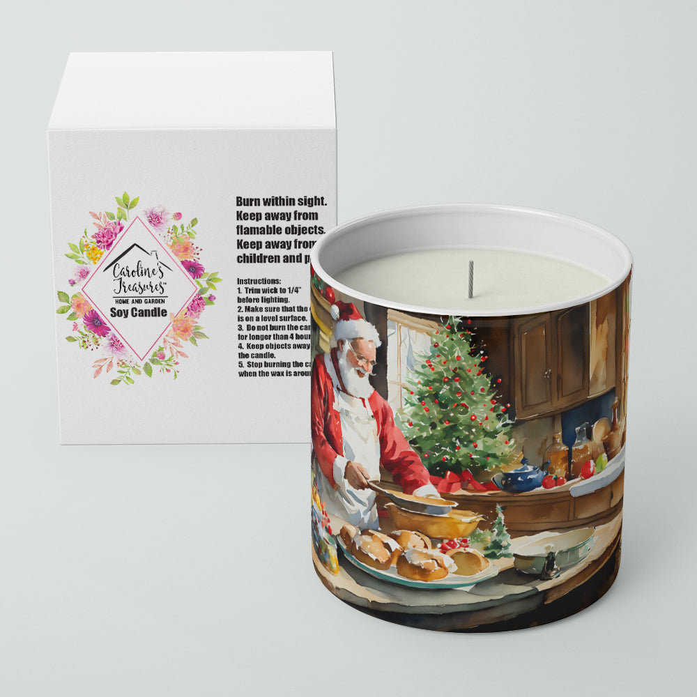 Caroline's Treasures Cookies with Santa Claus Weihnachtsmann Decorative Soy Candle