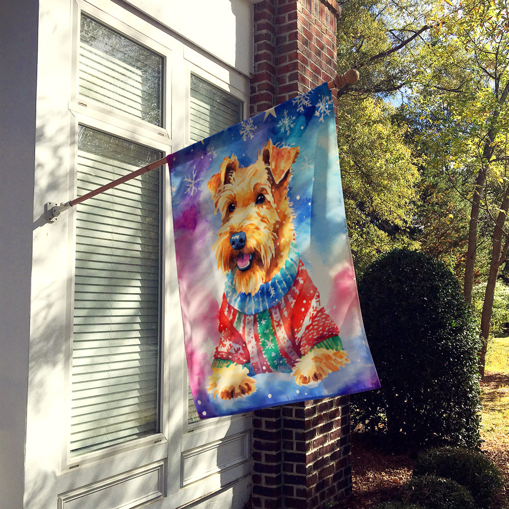 Buy this Airedale Terrier Christmas House Flag