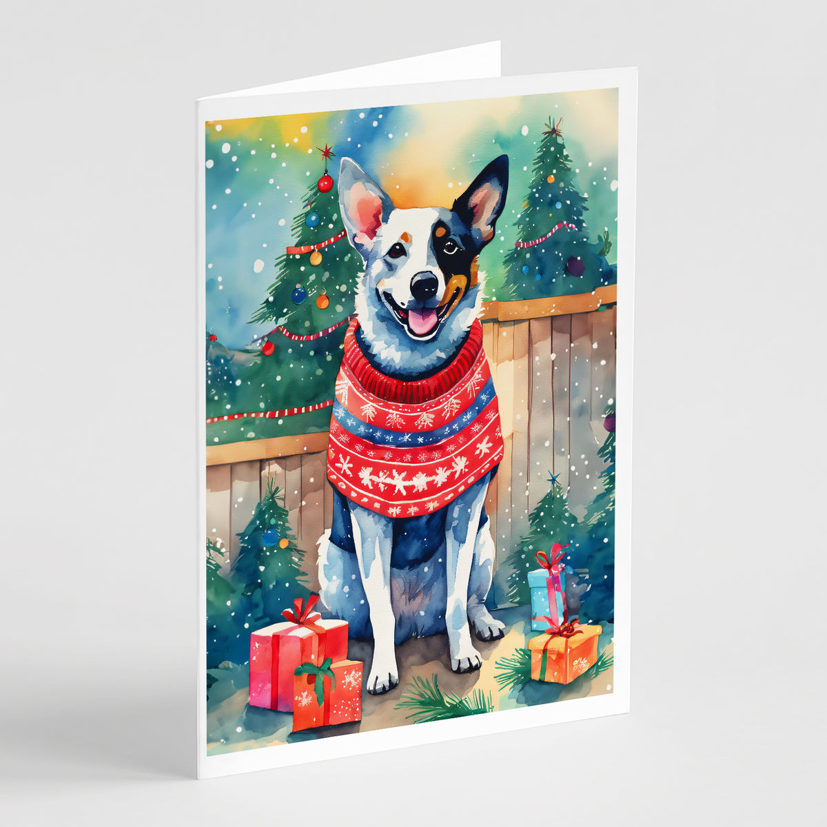 Buy this Australian Cattle Dog Christmas Greeting Cards Pack of 8
