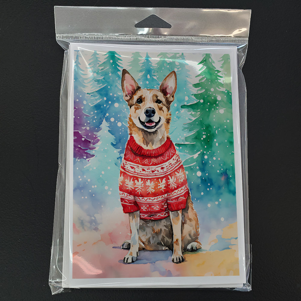 Australian Cattle Dog Christmas Greeting Cards Pack of 8
