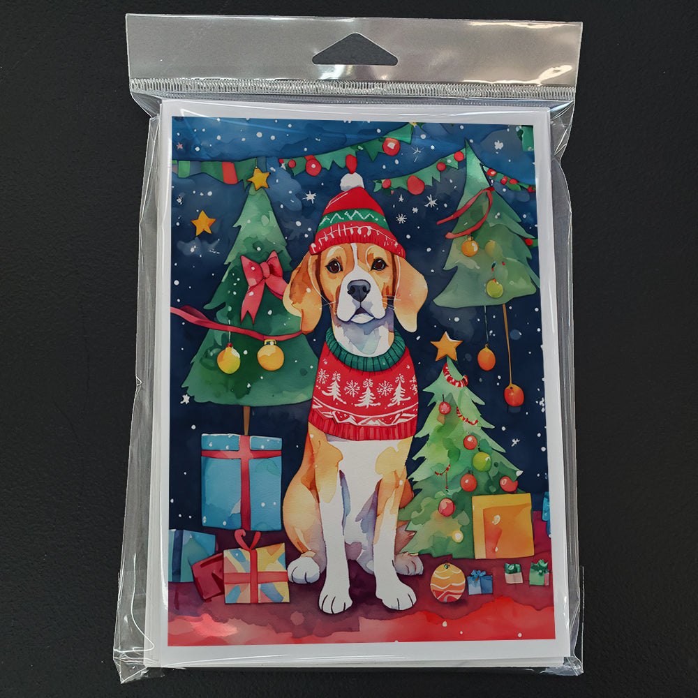 Beagle Christmas Greeting Cards Pack of 8
