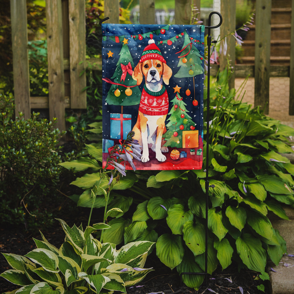 Beagle Christmas Garden Flag