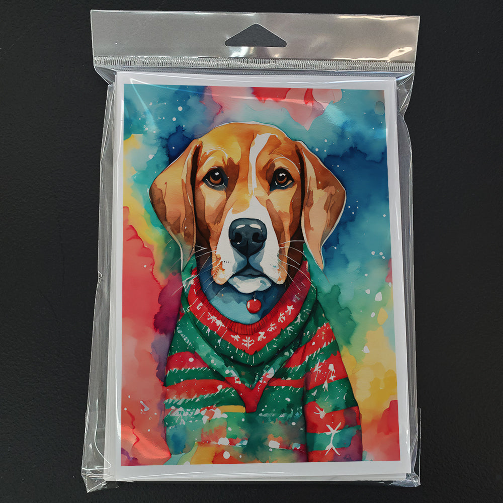 Beagle Christmas Greeting Cards Pack of 8