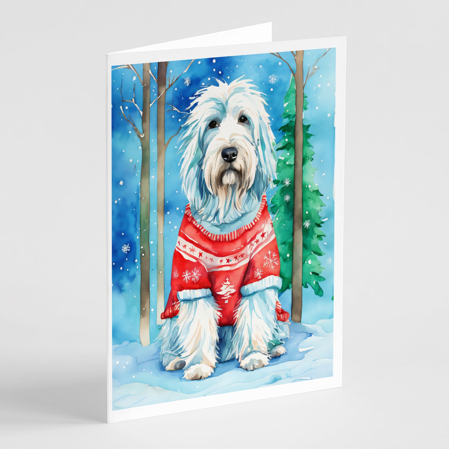 Buy this Bearded Collie Christmas Greeting Cards Pack of 8