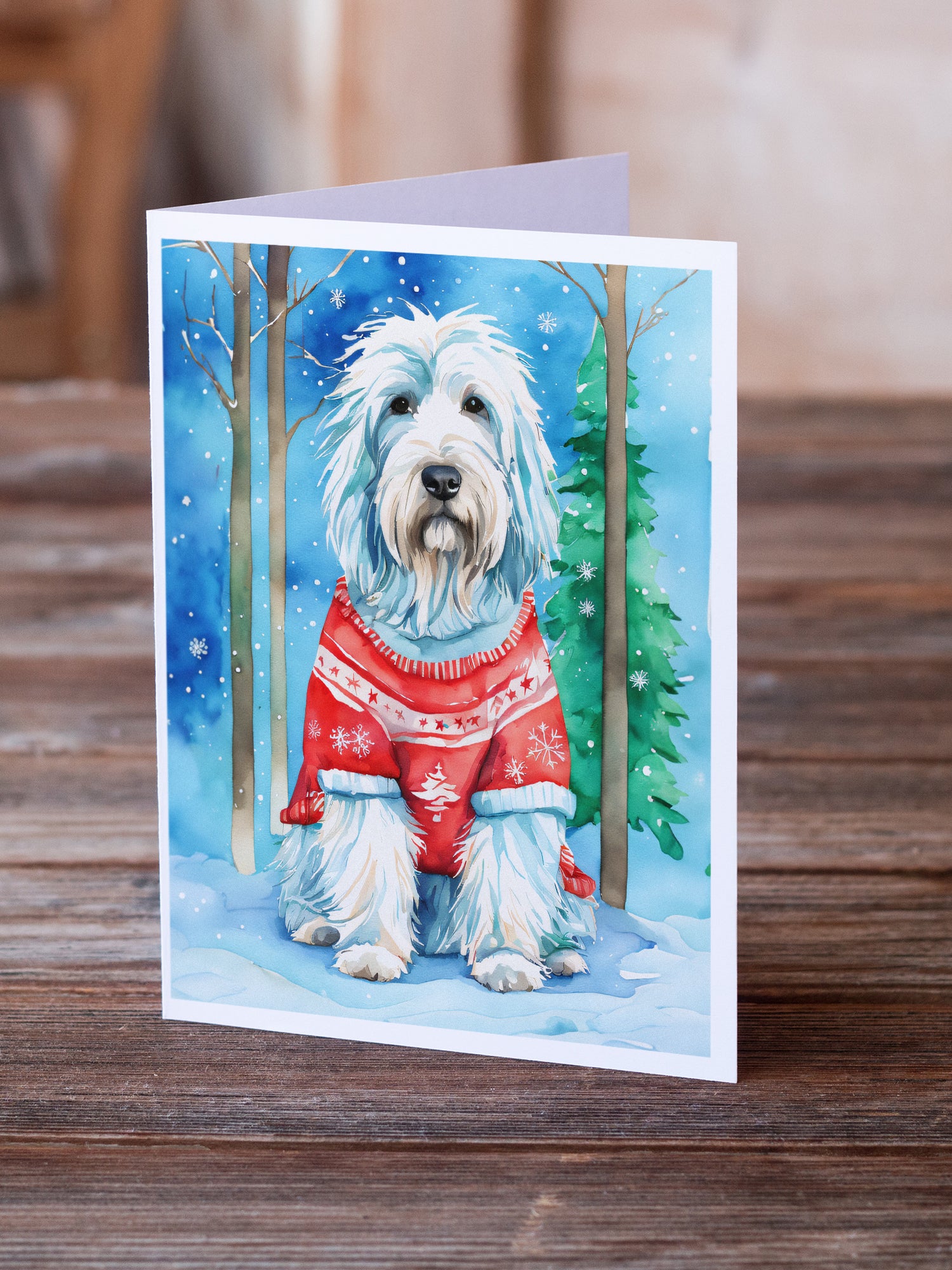 Buy this Bearded Collie Christmas Greeting Cards Pack of 8
