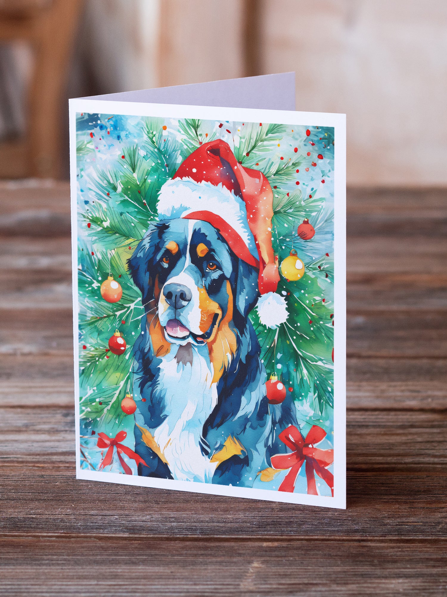 Buy this Bernese Mountain Dog Christmas Greeting Cards Pack of 8