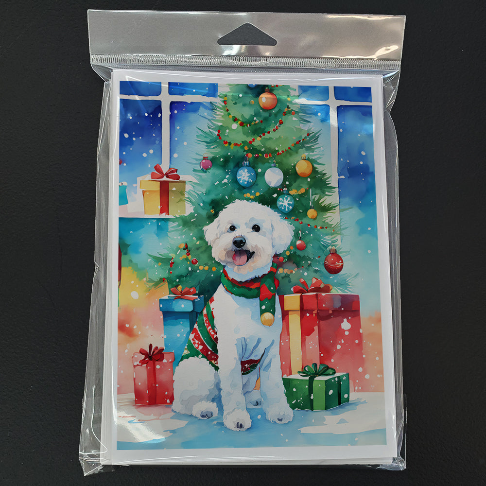 Bichon Frise Christmas Greeting Cards Pack of 8