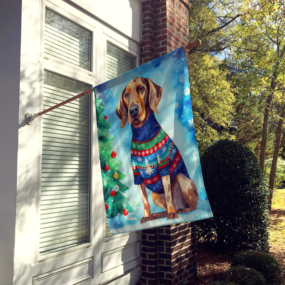 Buy this Coonhound Christmas House Flag