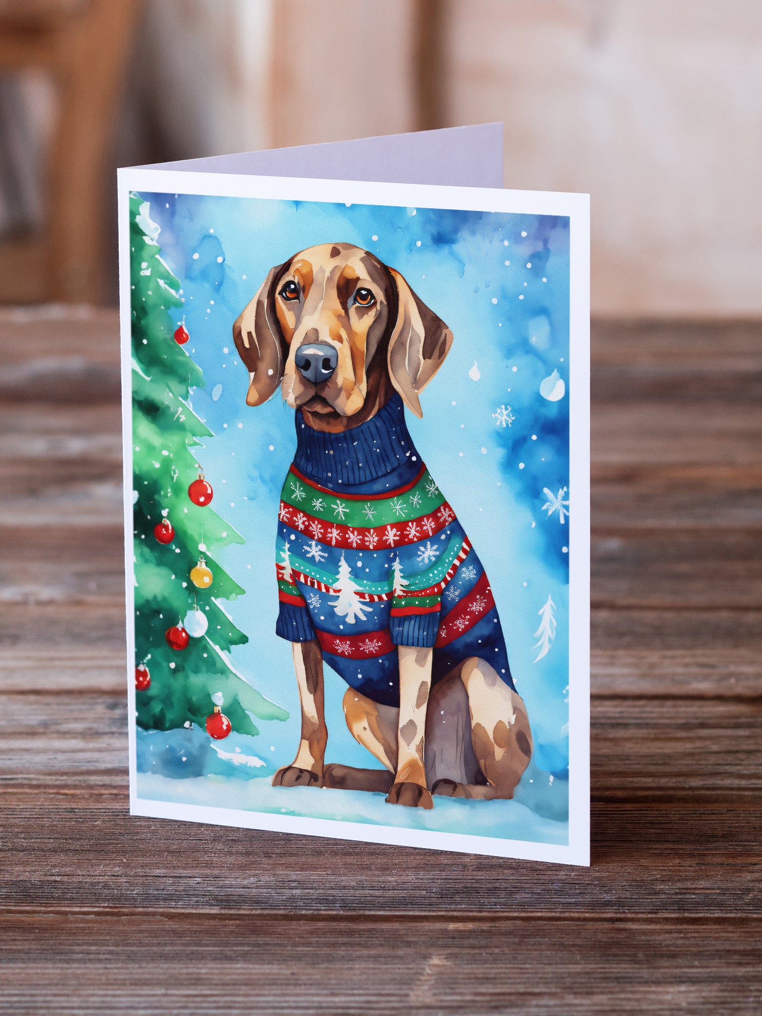 Buy this Coonhound Christmas Greeting Cards Pack of 8