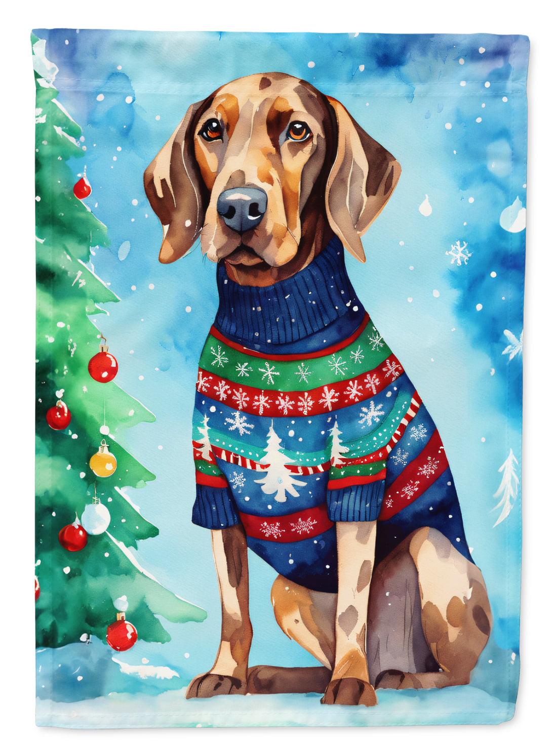 Buy this Coonhound Christmas Garden Flag