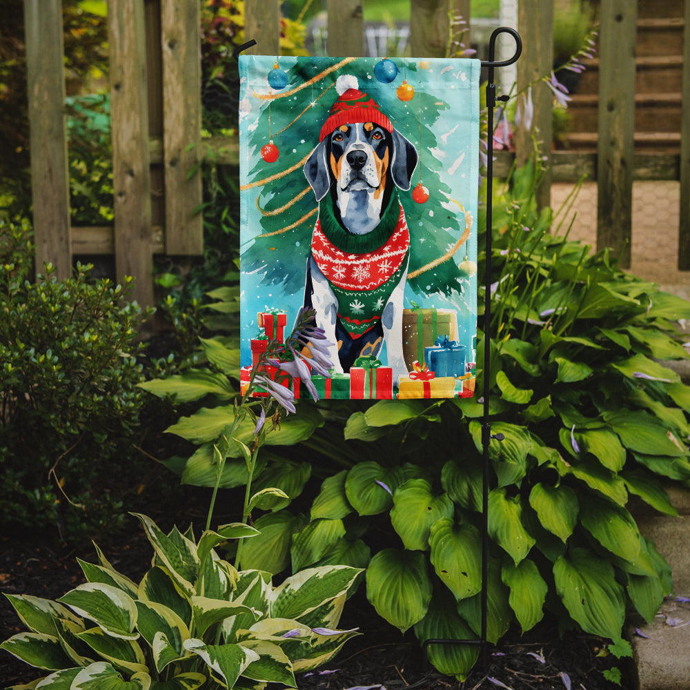 Bluetick Coonhound Christmas Garden Flag
