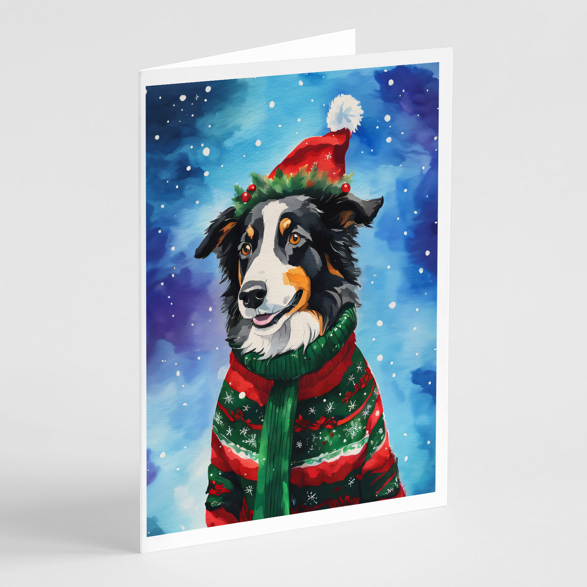 Buy this Border Collie Christmas Greeting Cards Pack of 8