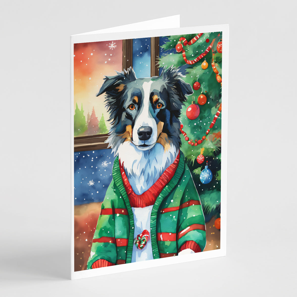 Buy this Border Collie Christmas Greeting Cards Pack of 8