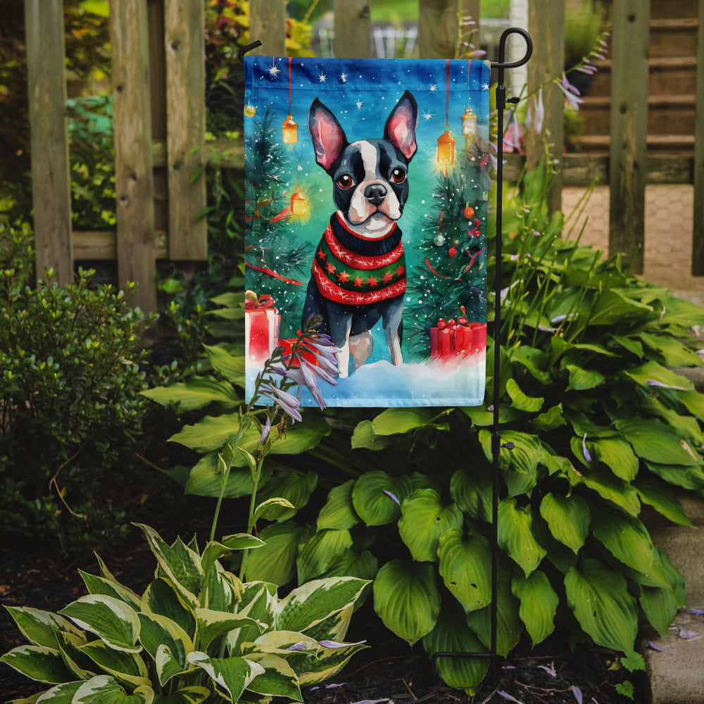 Buy this Boston Terrier Christmas Garden Flag